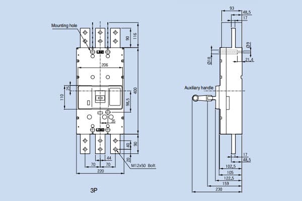Thông số kỹ thuật MCCB 1000A LS (ABS1003b)