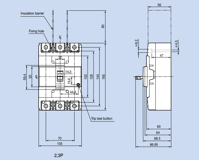 Thông Số Kỹ Thuật ABN203c 250A - Aptomat 3 Pha 250A LS Thông Số Kỹ Thuật ABN203c 250A - Aptomat 3 Pha 250A LS