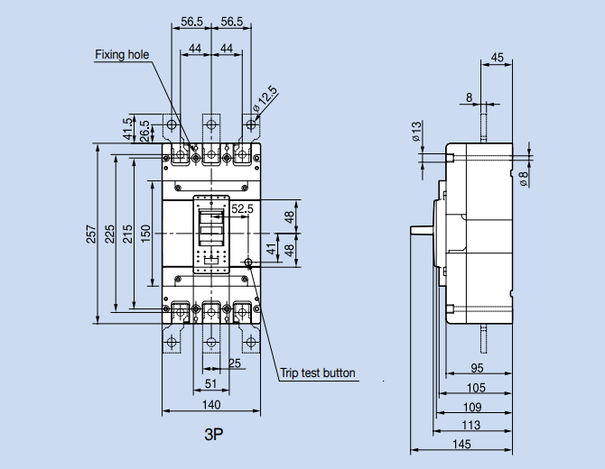 Thông số ABN403c 250A - Aptomat 3 Pha LS 250A