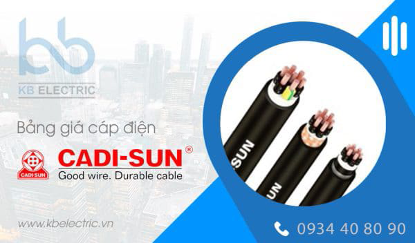 Bảng giá cáp điện Cadisun mới nhất 2026