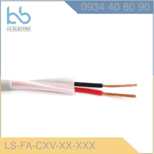 Cáp tín hiệu báo cháy không chống nhiễu, 2 lõi, 2.0mm2, 300/500V LS-FA-CXV-02-200